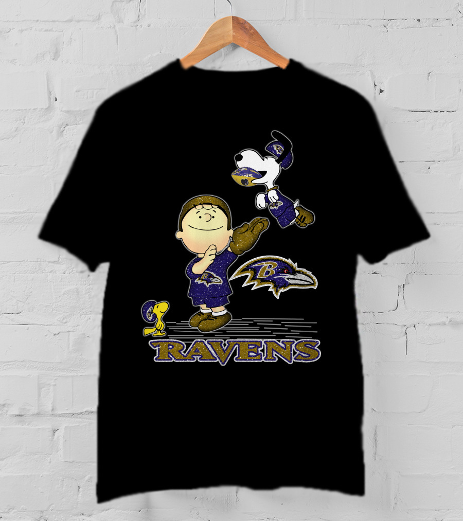 Snoopy Baltimore Ravens Football Celebration Ravens T-Shirt