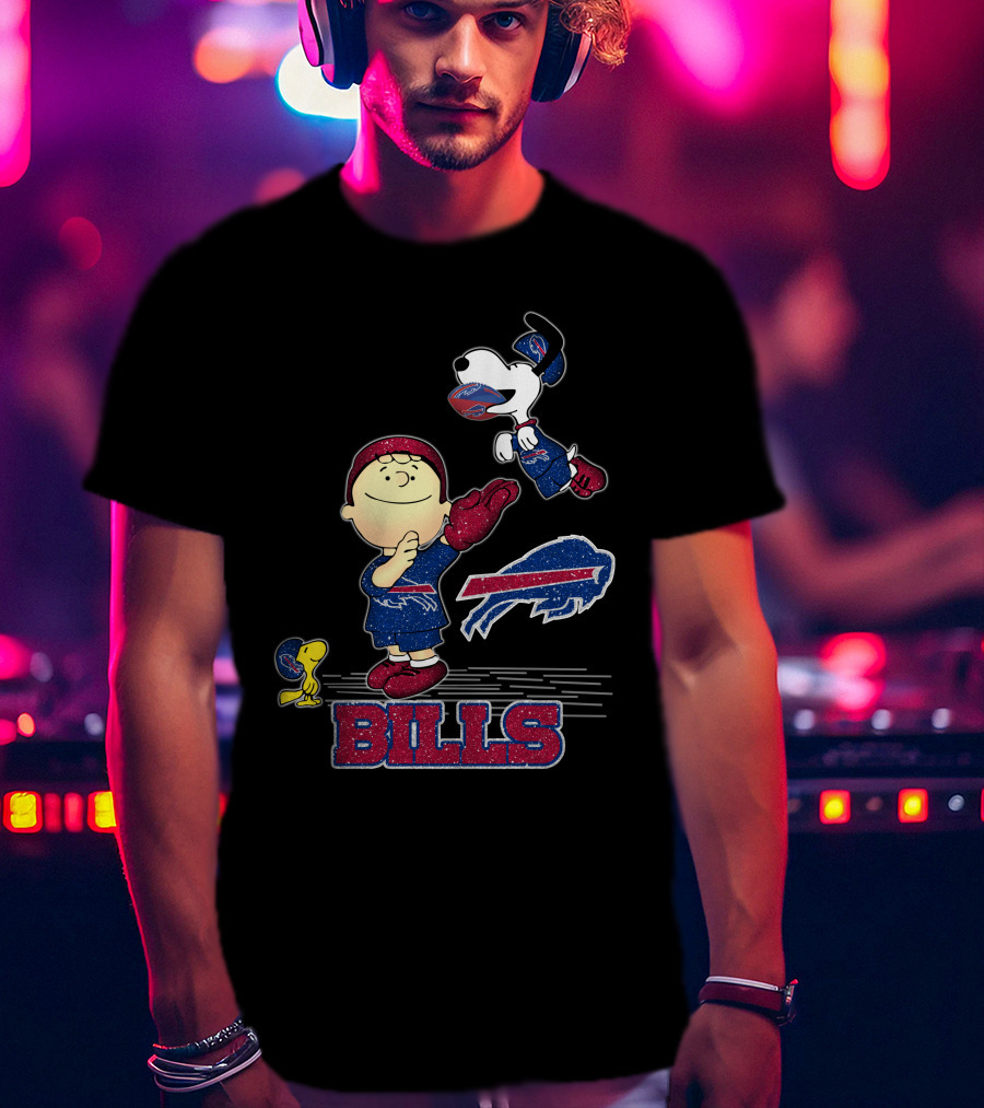 Snoopy Peanuts Buffalo Bills NFL Football Team T-Shirt