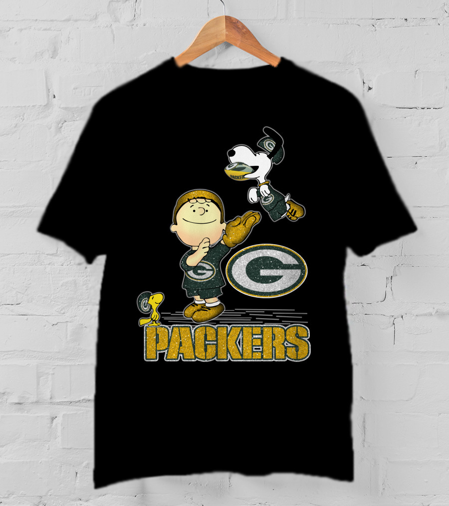 Snoopy And Friends Green Bay Packers Team Spirit T-Shirt