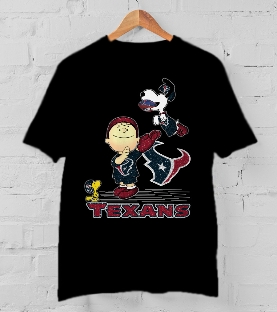 Snoopy Houston Texans Fan Team Spirit T-Shirt