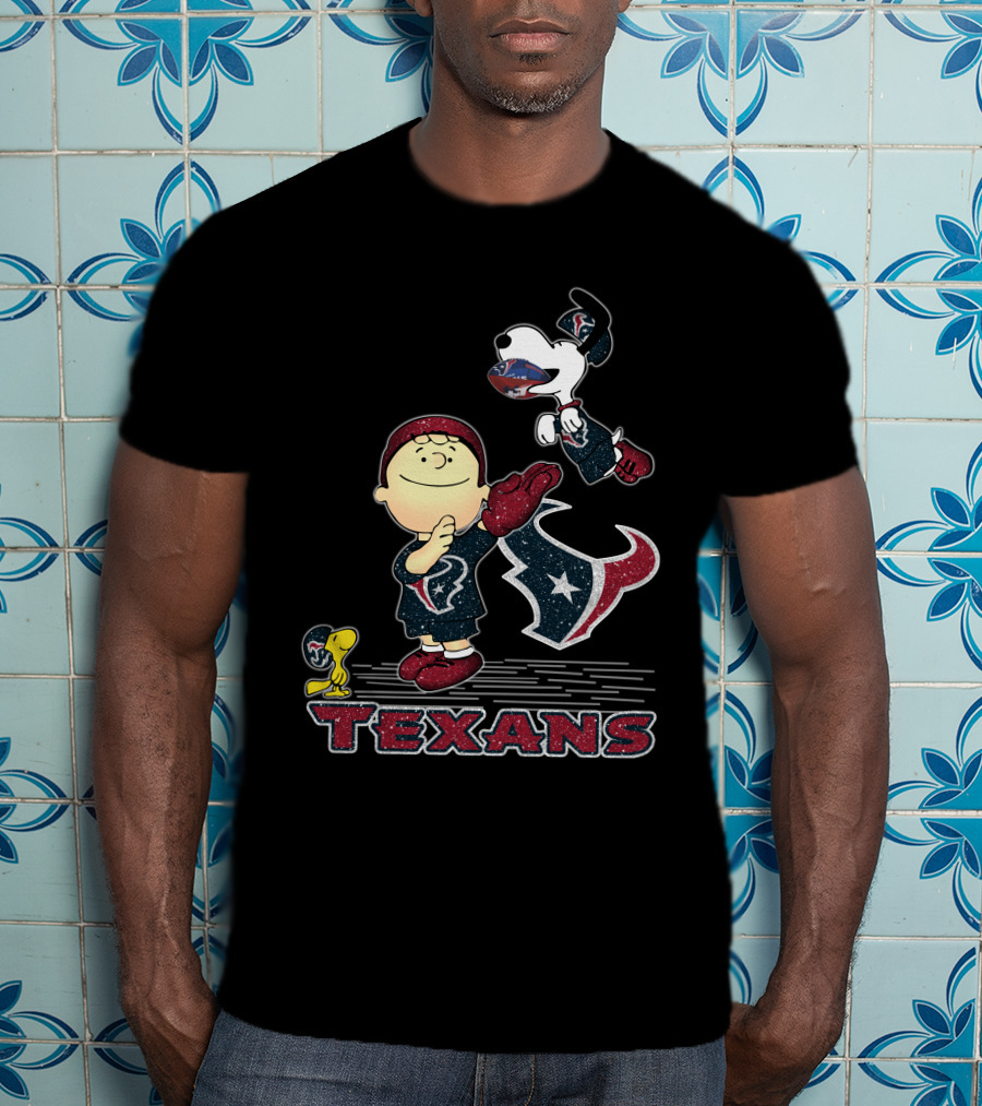 Snoopy Houston Texans Fan Team Spirit T-Shirt