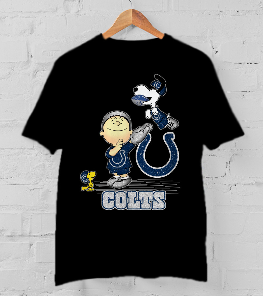 Snoopy Colts Football Charlie Brown Woodstock Indianapolis T-Shirt