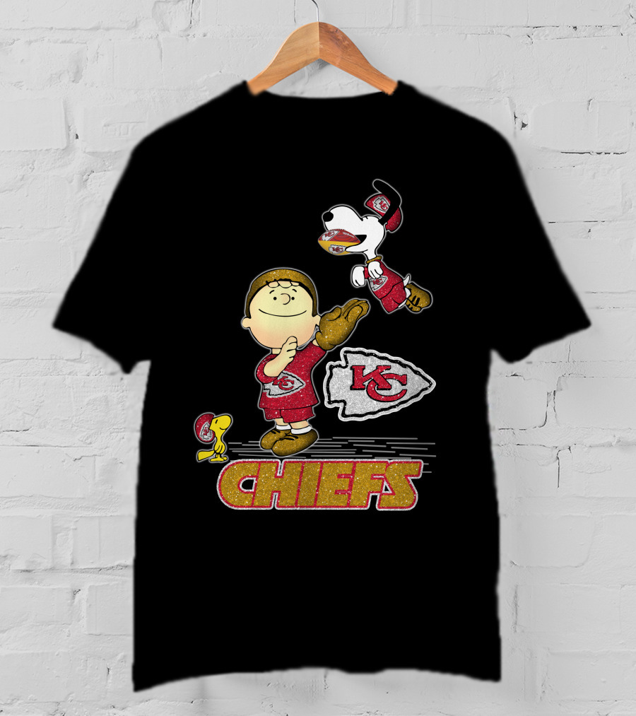 Snoopy And Friends Celebrate Kansas City Chiefs Football T-Shirt