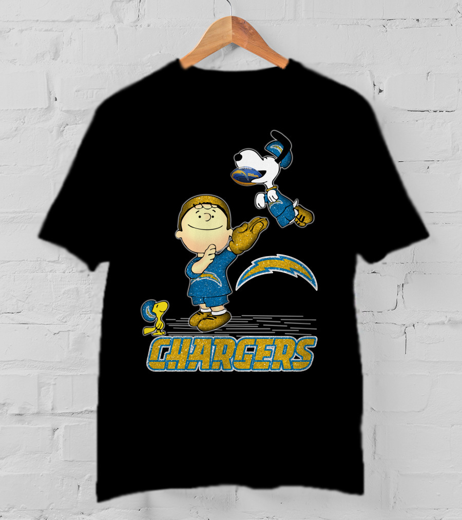 Snoopy And Friends Celebrate Los Angeles Chargers Fandom T-Shirt