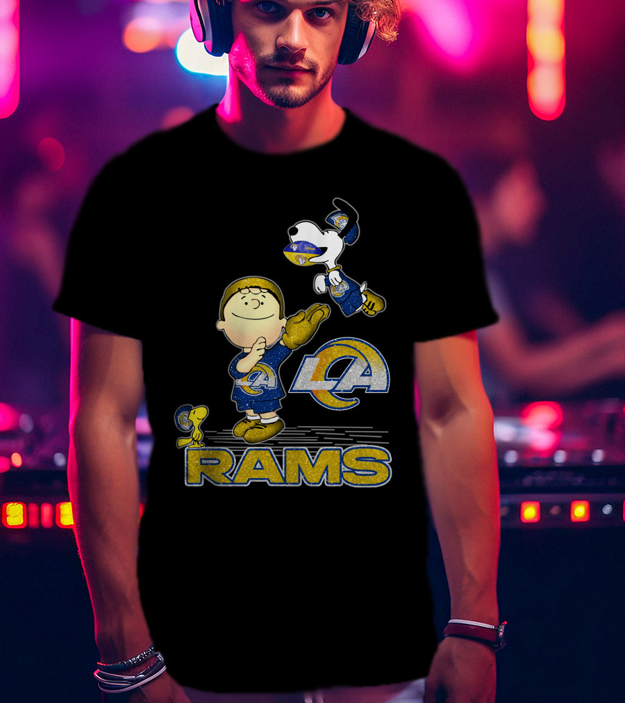 Snoopy And Friends Celebrate Los Angeles Rams With Team Spirit T-Shirt