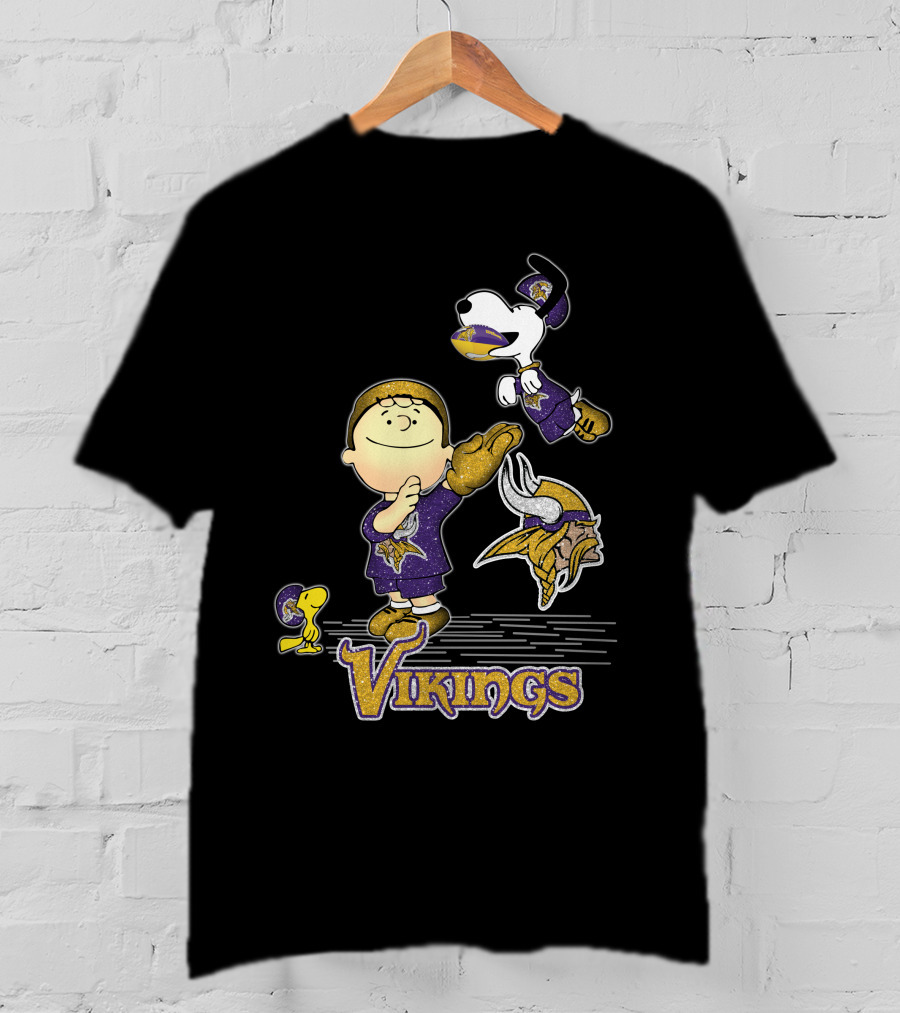 Snoopy And Friends Celebrate Minnesota Vikings Victory T-Shirt