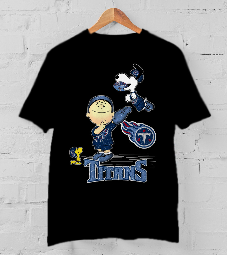 Snoopy Titans Love Tennessee Football Peanuts T-Shirt