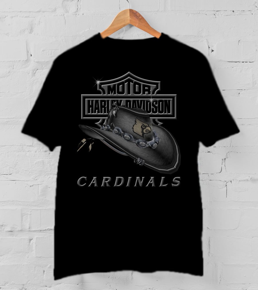 Harley Davidson Louisville Cardinals Hat T-Shirt