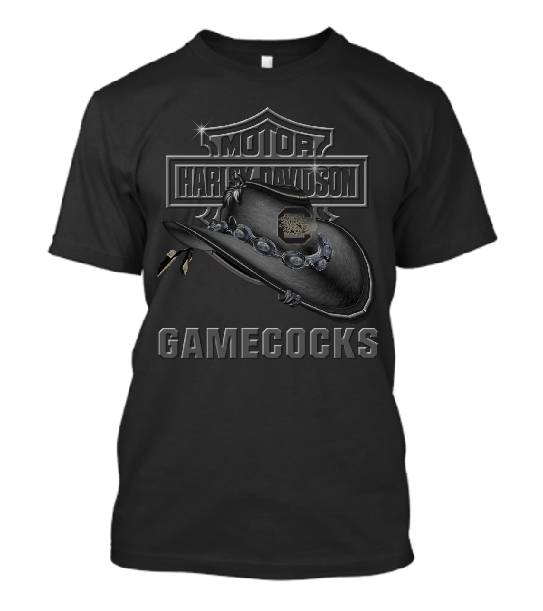 Harley Davidson South Carolina Gamecocks Hat T-Shirt