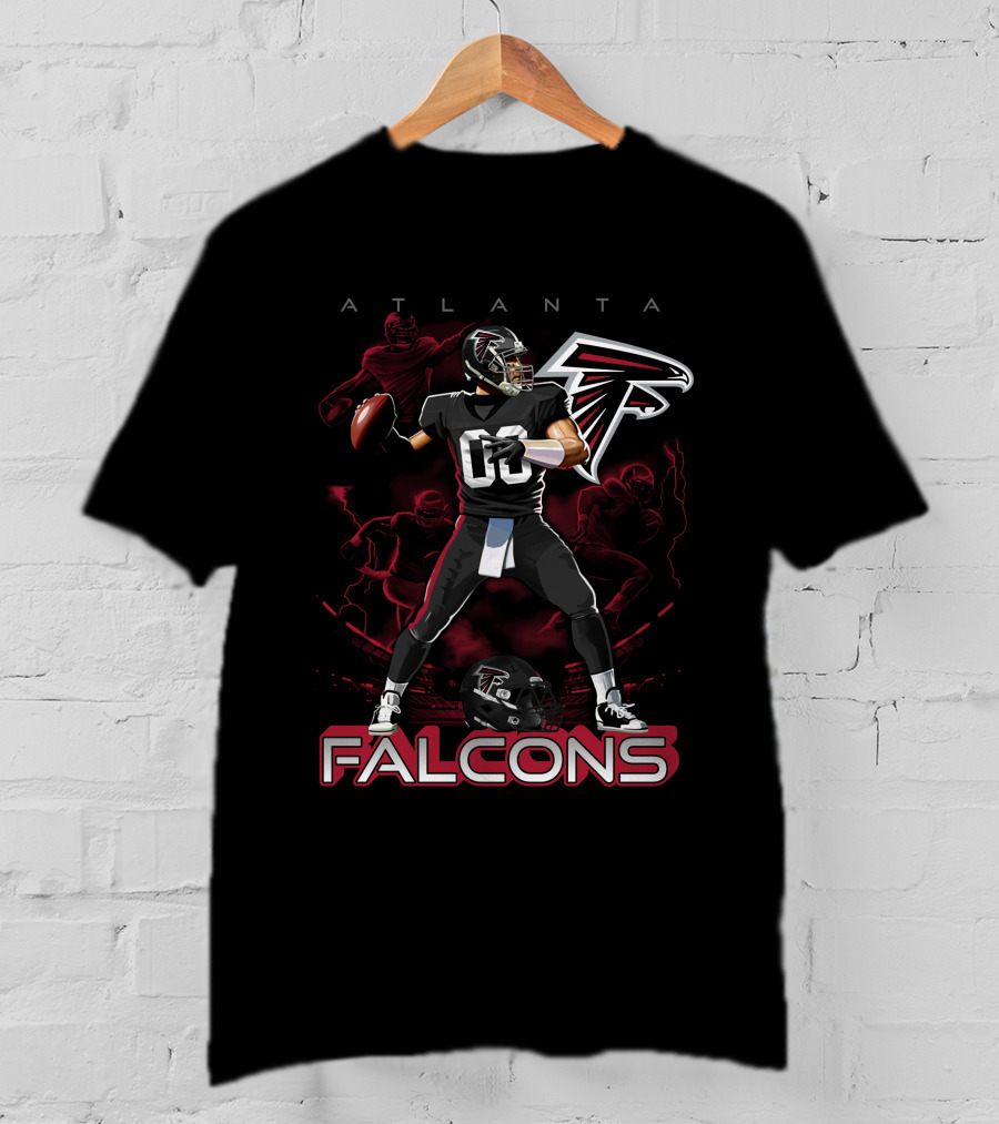 Atlanta Falcons Football Player Action With Helmet T-Shirt