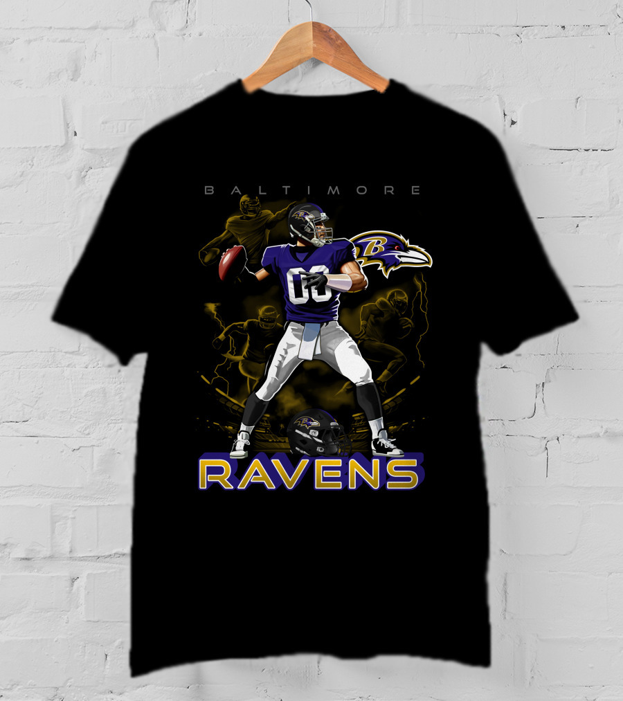 Baltimore Ravens Quarterback Football Ravens T-Shirt