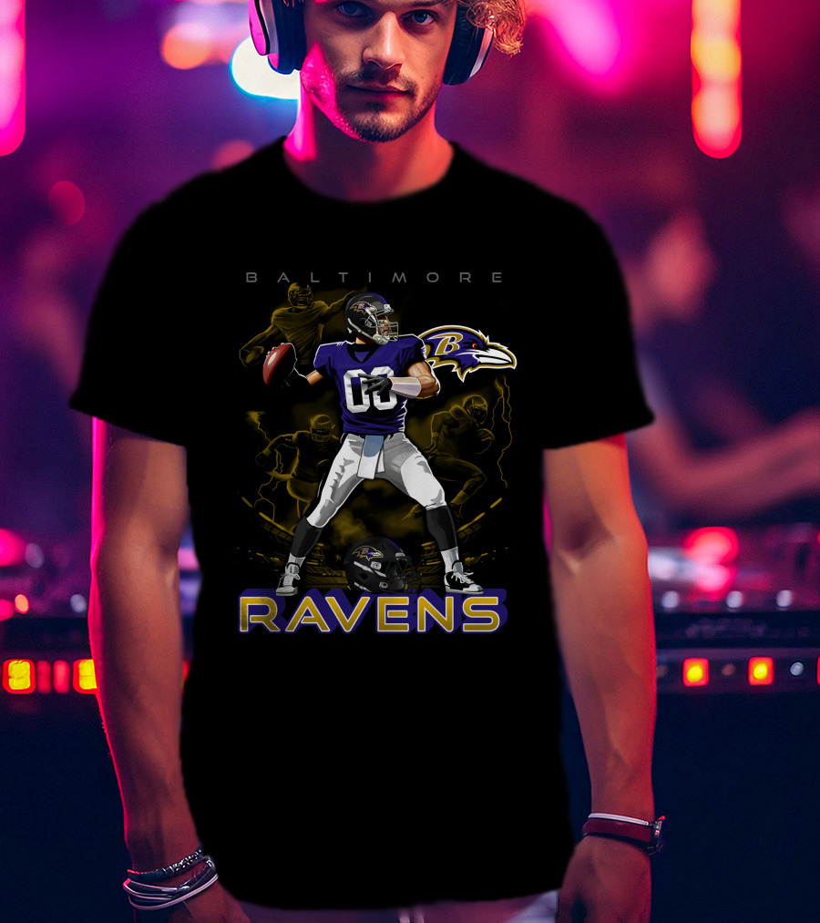 Baltimore Ravens Quarterback Football Ravens T-Shirt