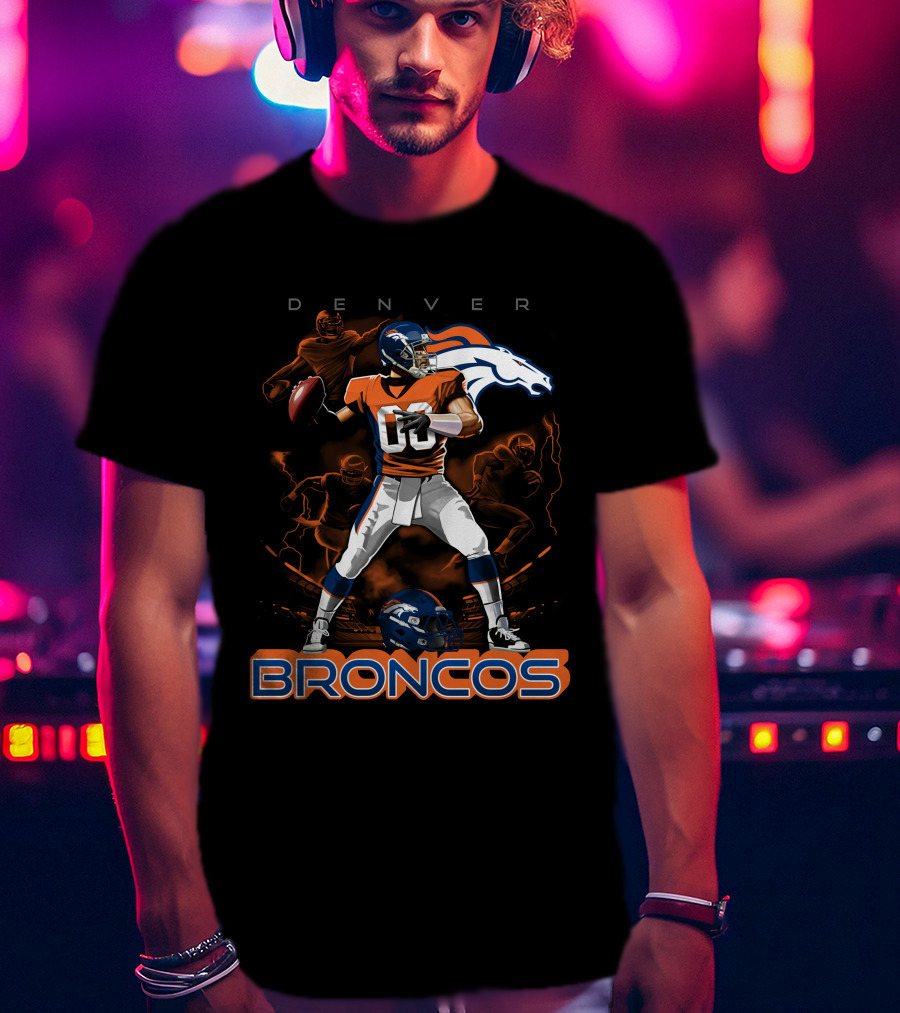 Denver Broncos Football Team Quarterback Action And Horse T-Shirt