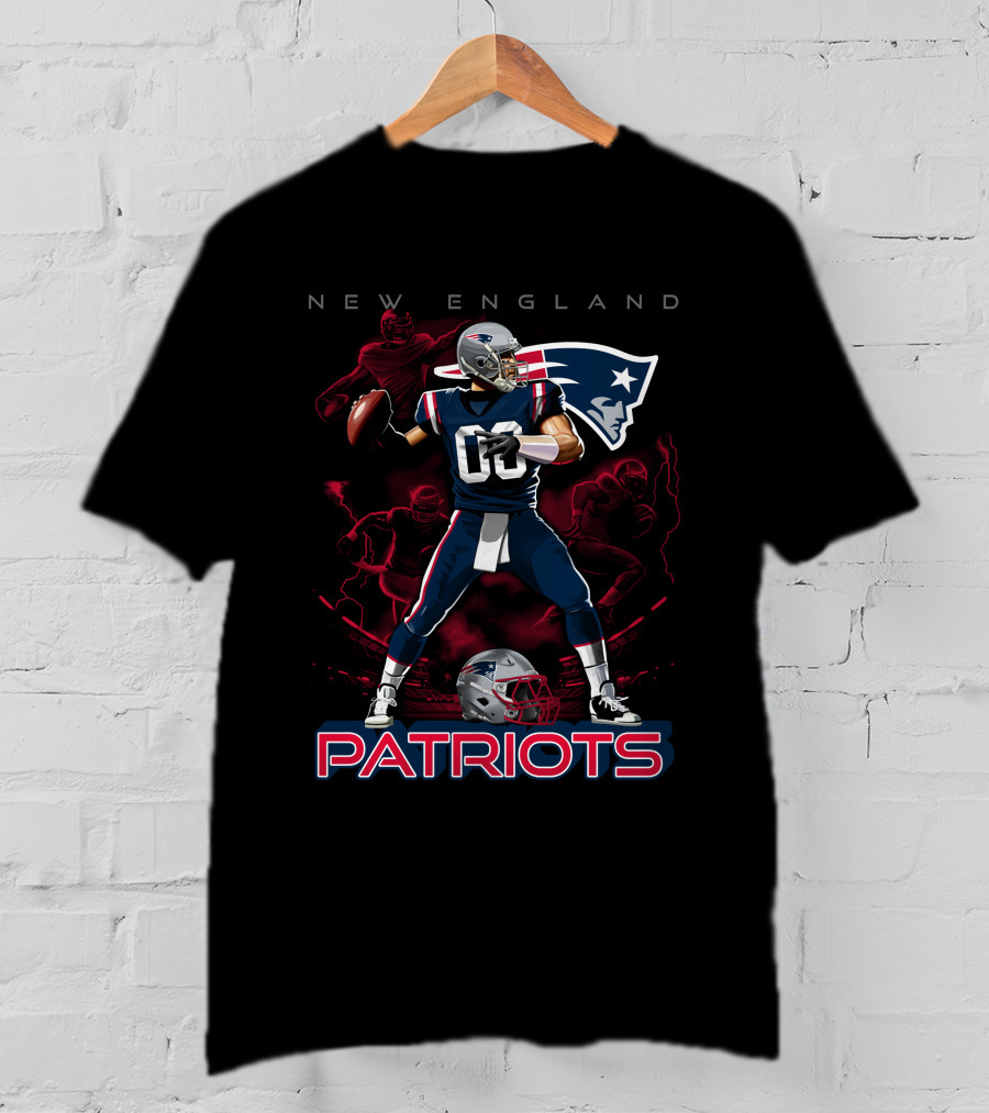 New England Patriots Quarterback Action 03 Football Team T-Shirt
