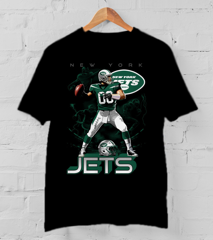 New York Jets Football Quarterback Action And Team T-Shirt