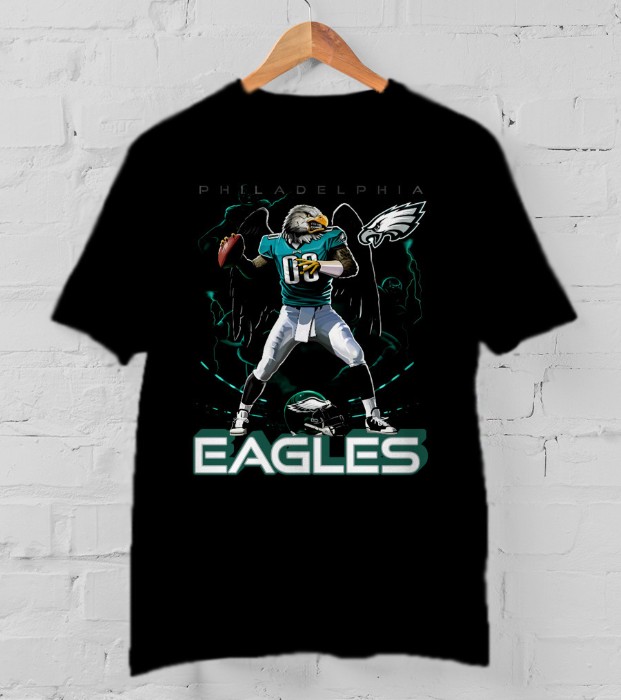 Philadelphia Eagles Football Eagle Mascot Quarterback T-Shirt