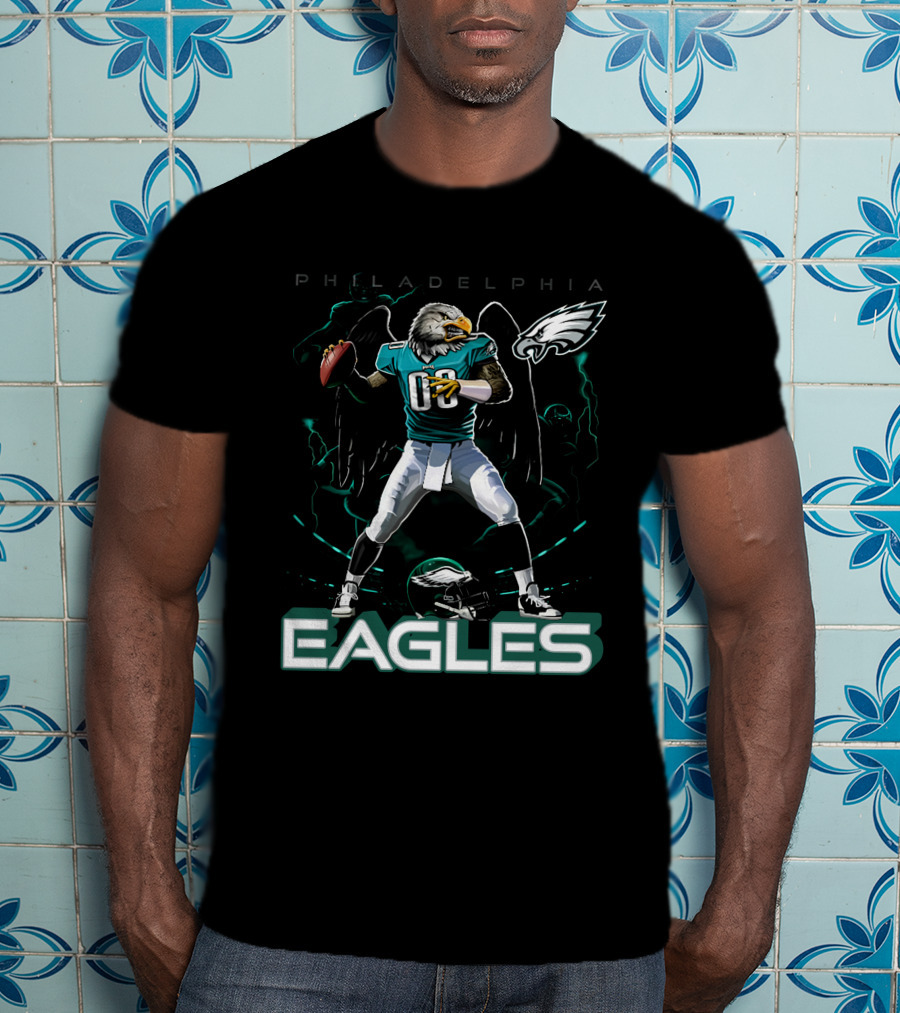 Philadelphia Eagles Football Eagle Mascot Quarterback T-Shirt