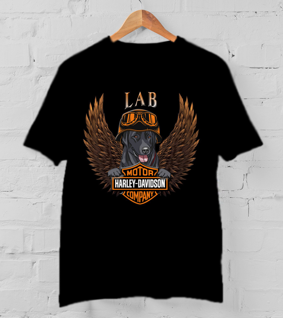Hd Labs 139 Harley Davidson Motor Company Dog Goggles Wings T-Shirt