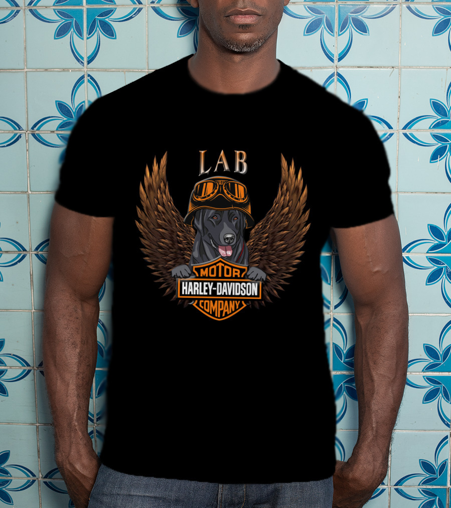 Hd Labs 139 Harley Davidson Motor Company Dog Goggles Wings T-Shirt