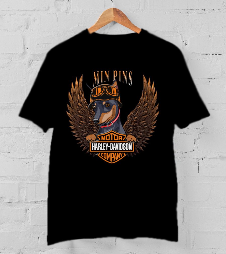 Min Pins Harley Davidson Motor Company T-Shirt