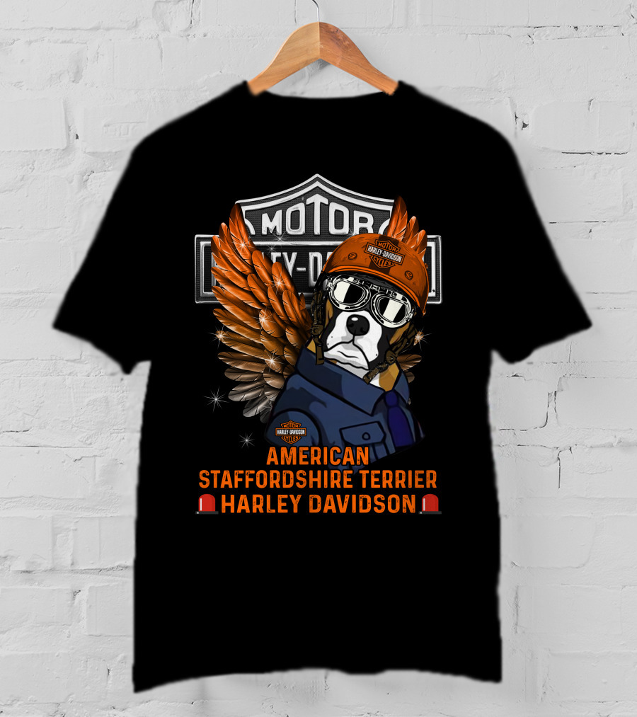 Motor City Harley Davidson American Staffordshire Terrier T-Shirt