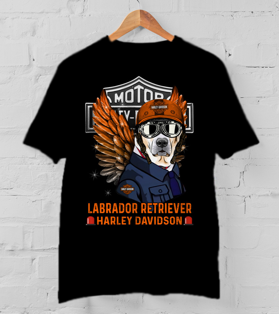 Labrador Retriever Harley Davidson Motor Cycle Club T-Shirt