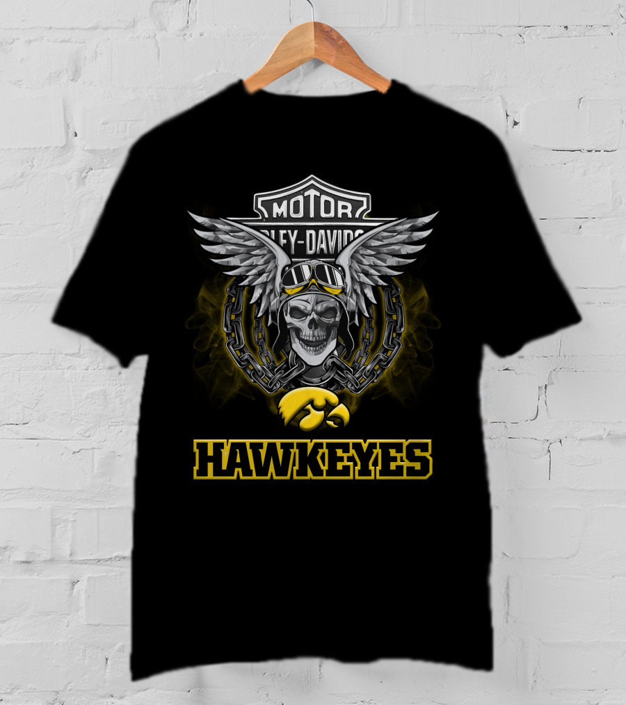 Hawkeyes Motor Harley Davidson Ncaa Football Fans T-Shirt