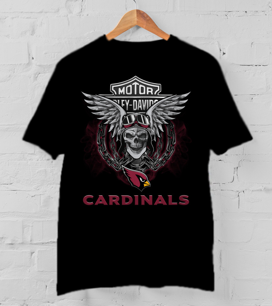 Motor Harley Davidson Cardinals Nfl Football Fans T-Shirt
