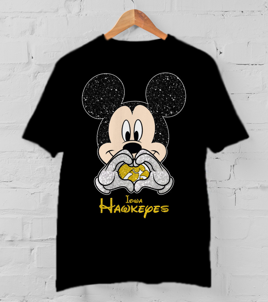 Mickey Mouse Iowa Hawkeyes Ncaa Football Fans T-Shirt