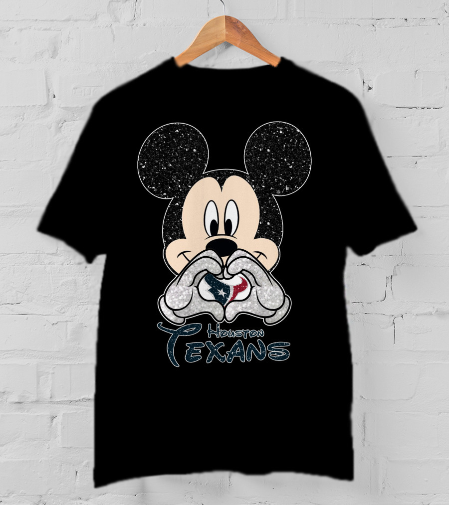 Mickey Heart Houston Texans T-Shirt