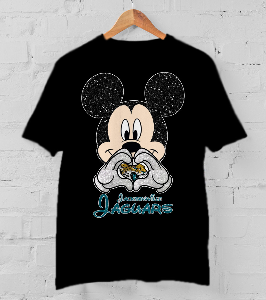 Mickey Mouse Jacksonville Jaguars Team Love T-Shirt