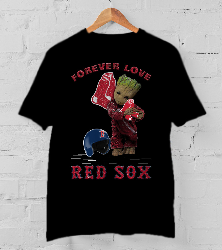 Forever Love Groot Boston Red Sox MLB Fans T-Shirt