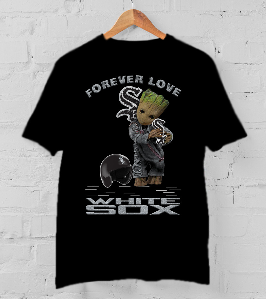 Forever Love White Sox Groot Helmet MLB Fan T-Shirt