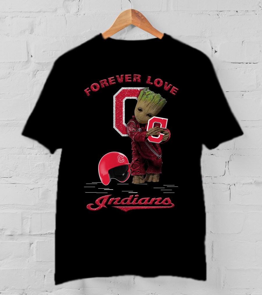 Forever Love Groot Cleveland Indians MLB Fans T-Shirt