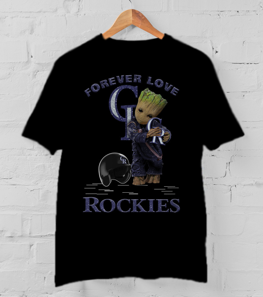 Groot Forever Love Colorado Rockies Fans T-Shirt