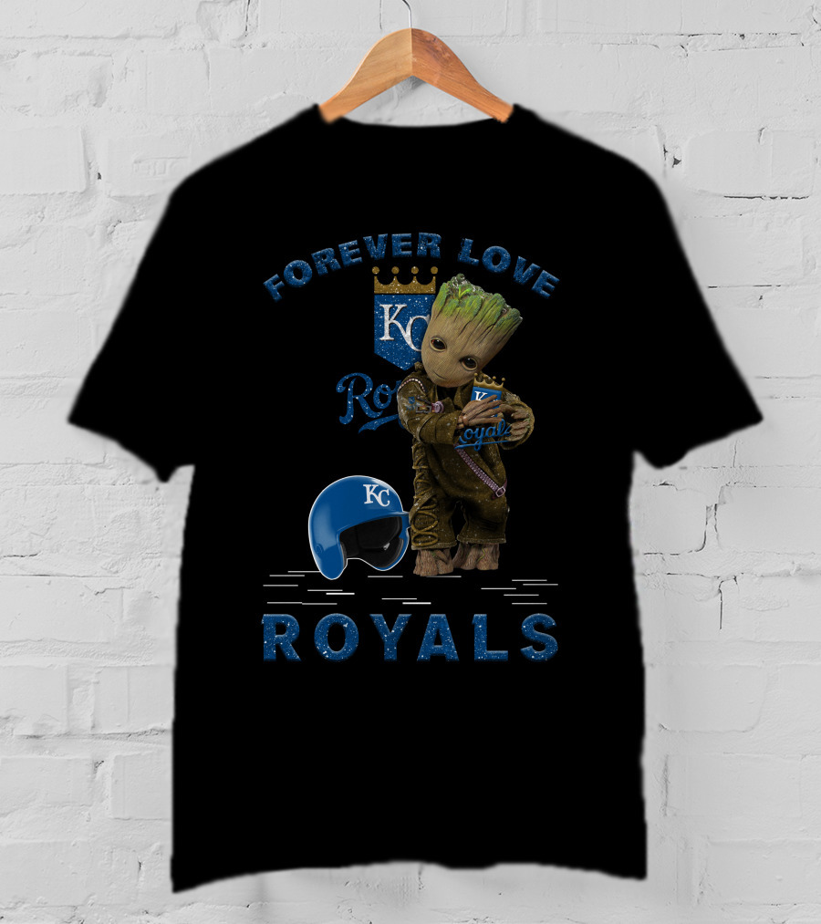 Forever Love Royals KC Baseball Groot Fan Enthusiast T-Shirt