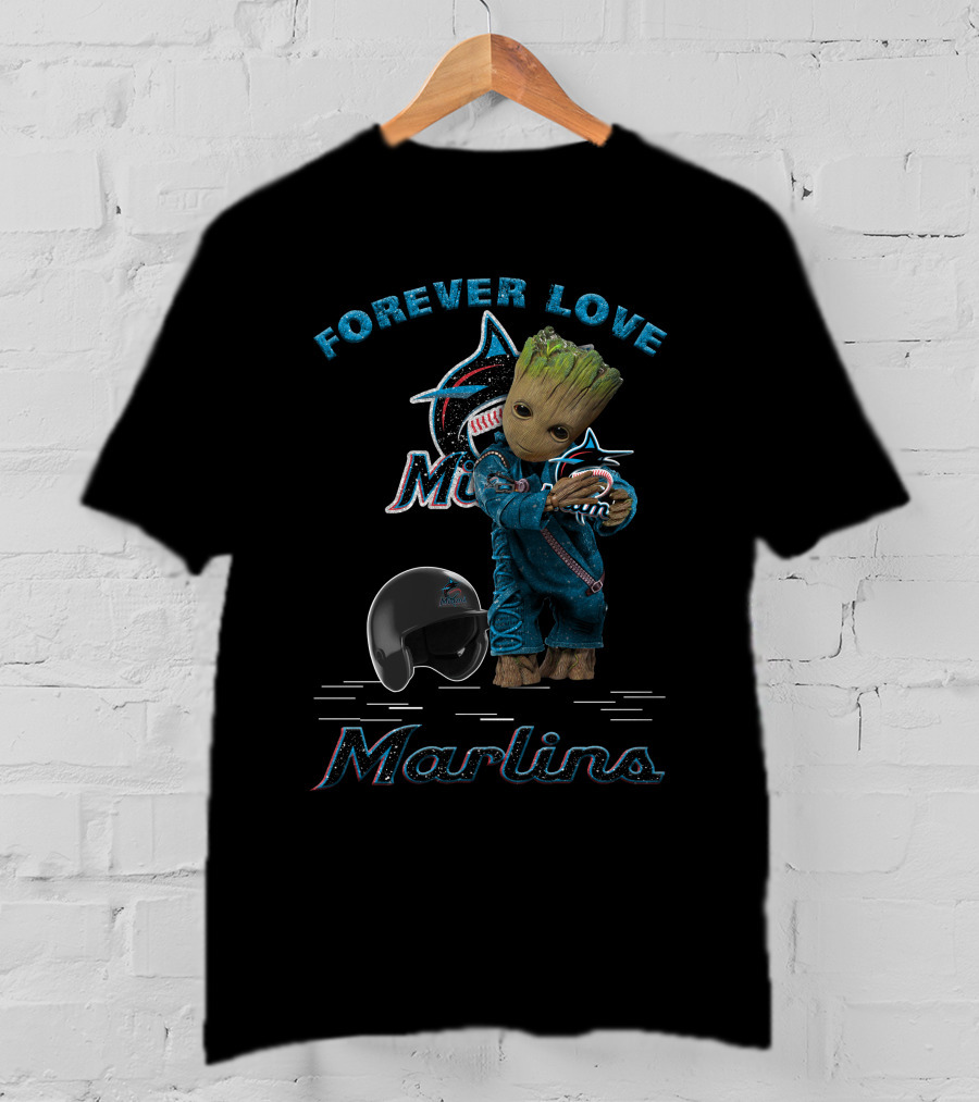 Forever Love Marlins Groot Miami Marlins Fans T-Shirt