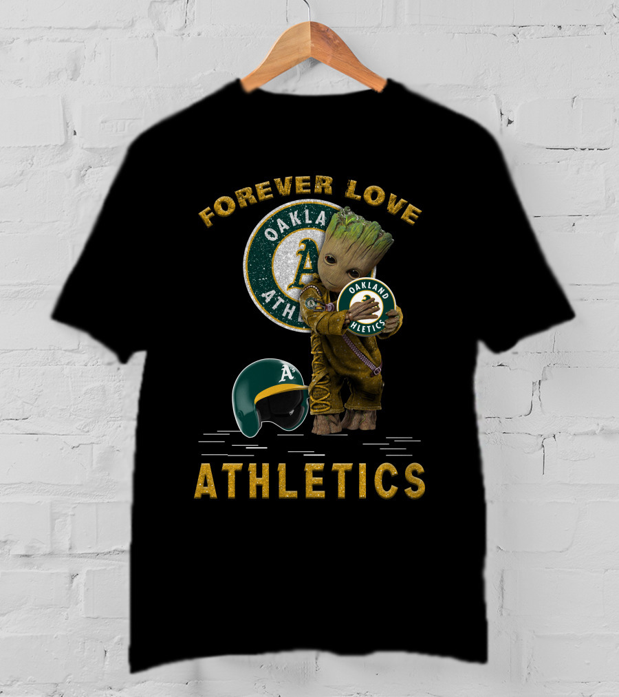 Forever Love Oakland Athletics Groot For MLB Fans T-Shirt