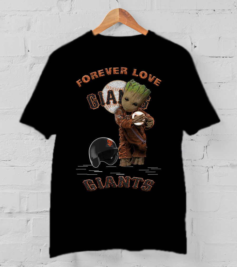 Forever Love Giants Groot Baseball Fans T-Shirt