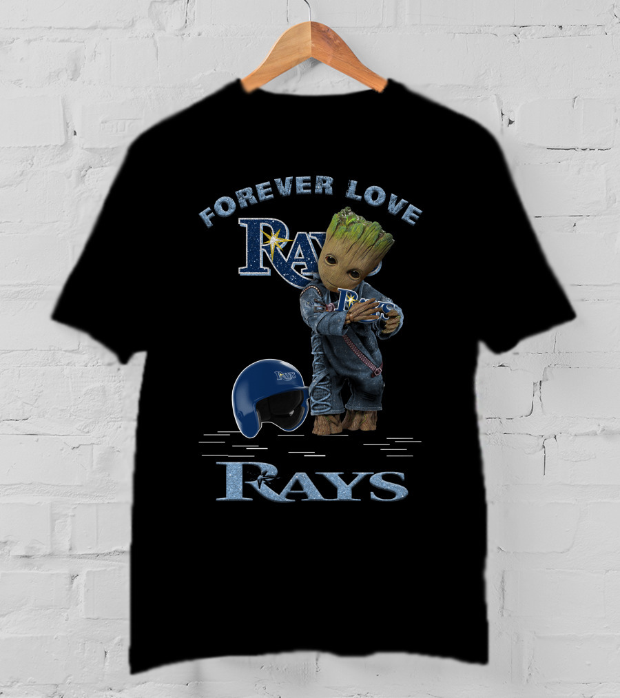 Forever Love Tampa Bay Rays MLB Fans Groot Baseball Enthusiast T-Shirt