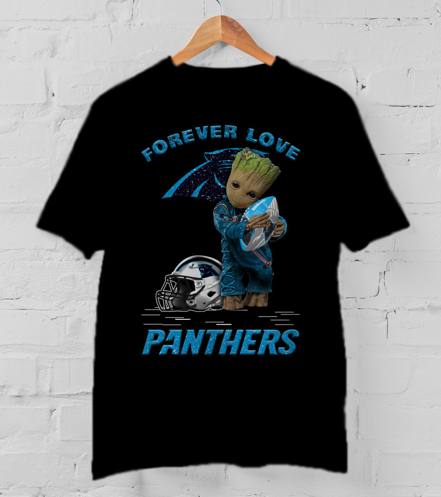 Forever Love Panthers Groot Football Helmet T-Shirt