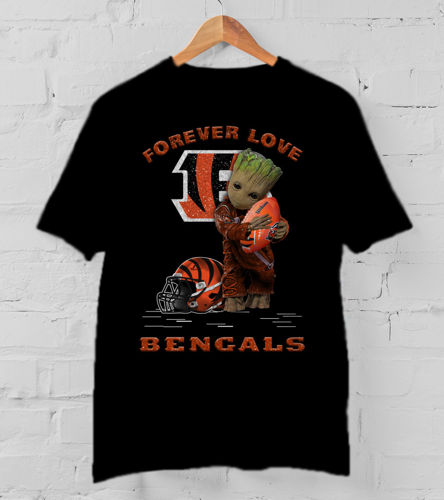 Forever Love Groot Cincinnati Bengals T-Shirt