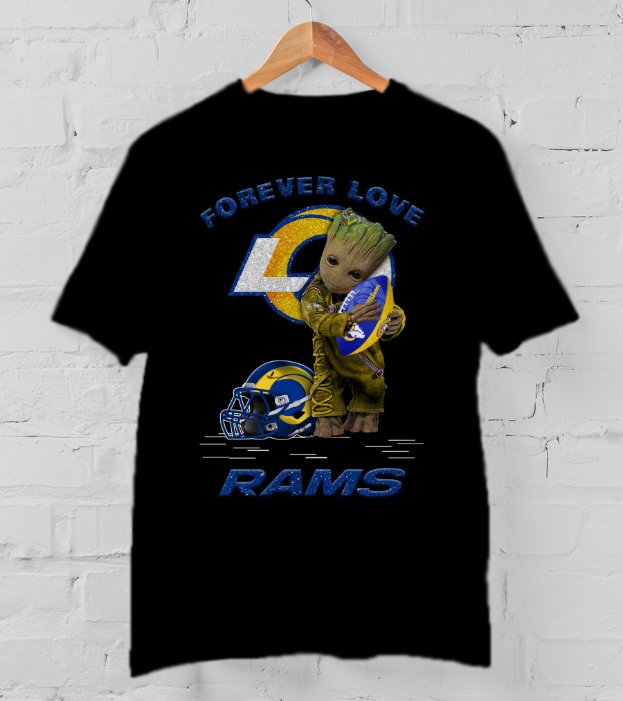Forever Love Los Angeles Rams Groot Football Helmet T-Shirt