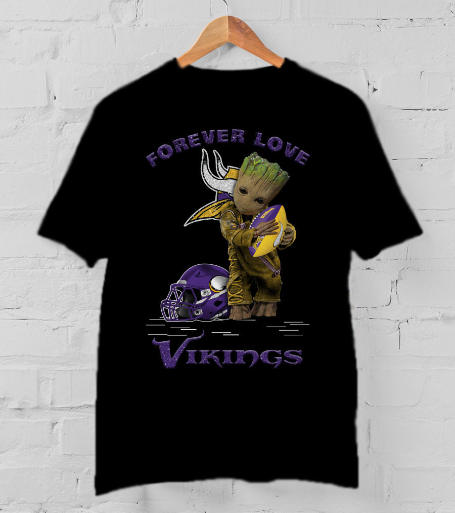 Forever Love Vikings Groot Football Fan T-Shirt