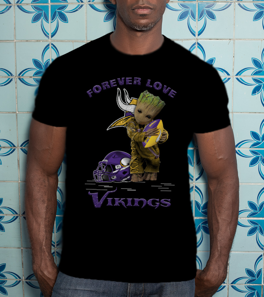Forever Love Vikings Groot Football Fan T-Shirt