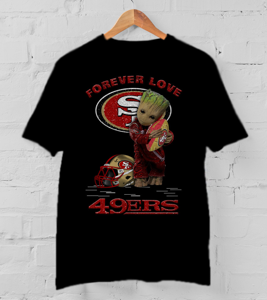 Forever Love 49ers Groot San Francisco Football Heart T-Shirt