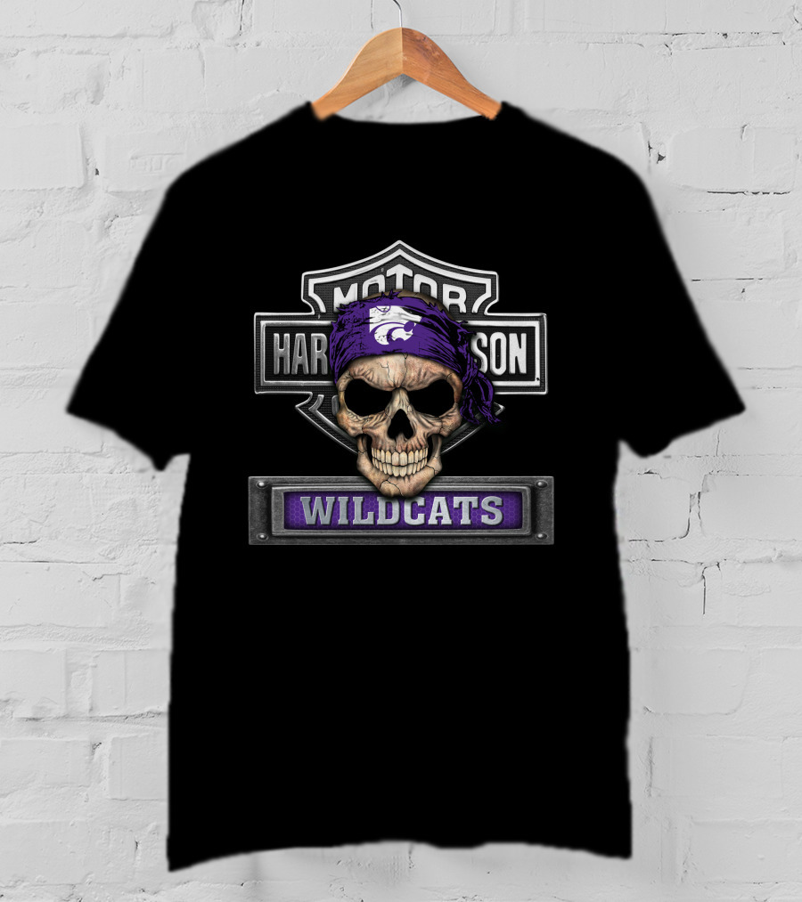 Motor Harley Davidson Wildcats Kansas State Ncaa T-Shirt