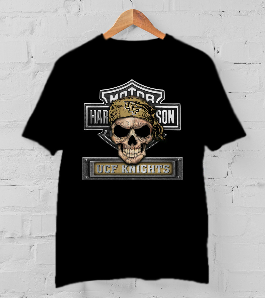 Ucf Knights Skull Dh 91 Hd Ncaa Motor Harley Davidson T-Shirt
