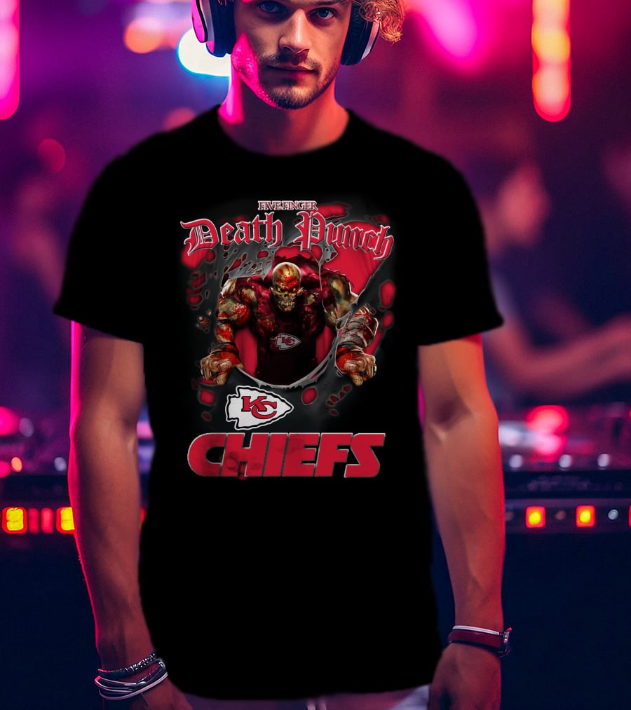 Five Finger Death Punch Kansas City Chiefs Nfl Football Fans Chiefs T-Shirt