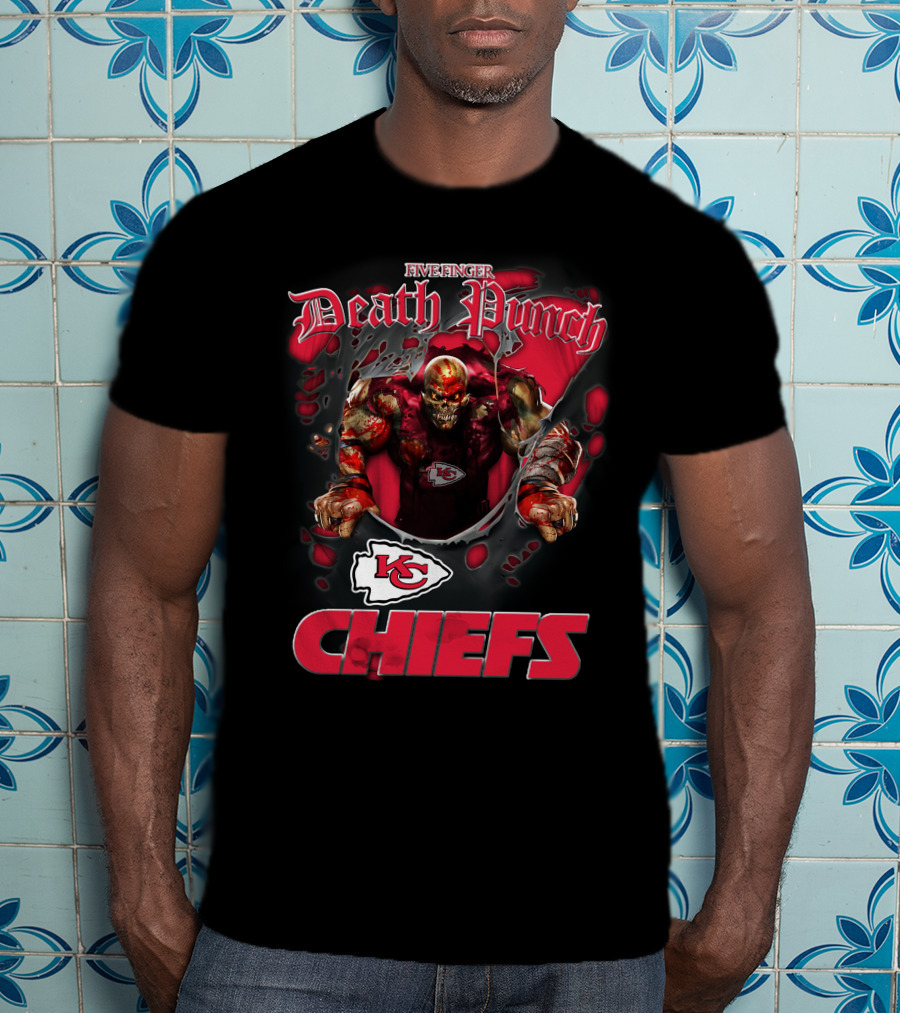 Five Finger Death Punch Kansas City Chiefs Nfl Football Fans Chiefs T-Shirt